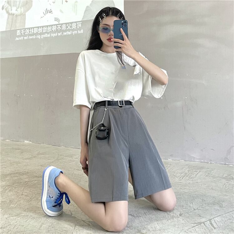 サマールーズパンツ ハイウェストウェストショーツ ベルト 夏物 ハーネス ブルマー ケッペル38459756170