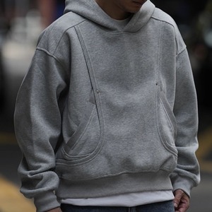 Pocket Oversized Pullover Hoodie [2257]