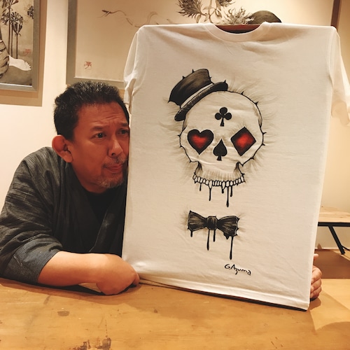 東學オリジナル手描きＴシャツ「アリスマッドハッター (madhatter)」