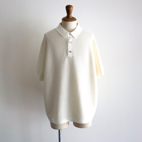 MEIAS " GIMA COTTON TACK PATTERN POLO PULL OVER / STRPO ( OFF WHITE )"