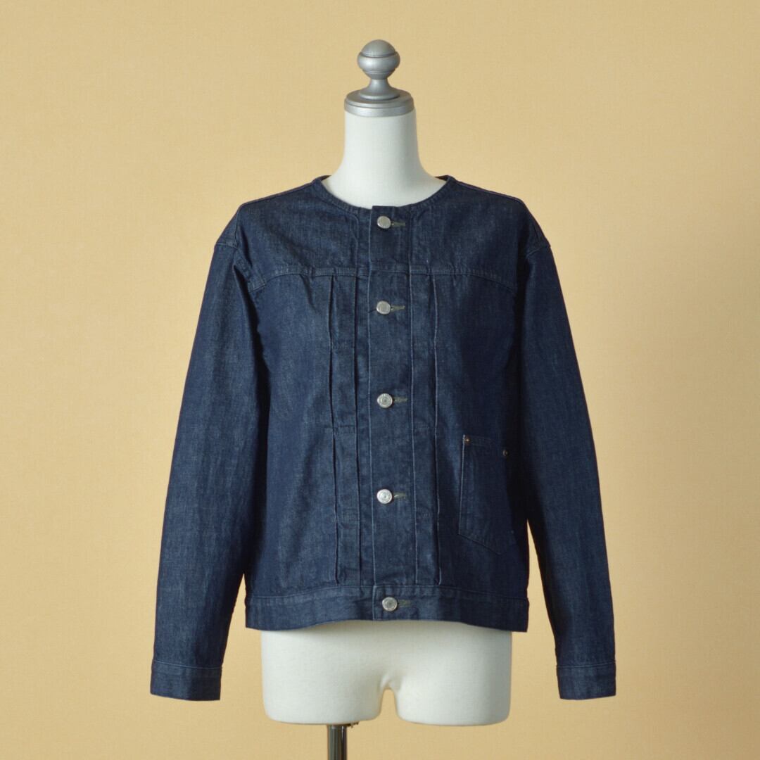atelier naruse アトリエナルセ コットンデニム ノーカラージャケット