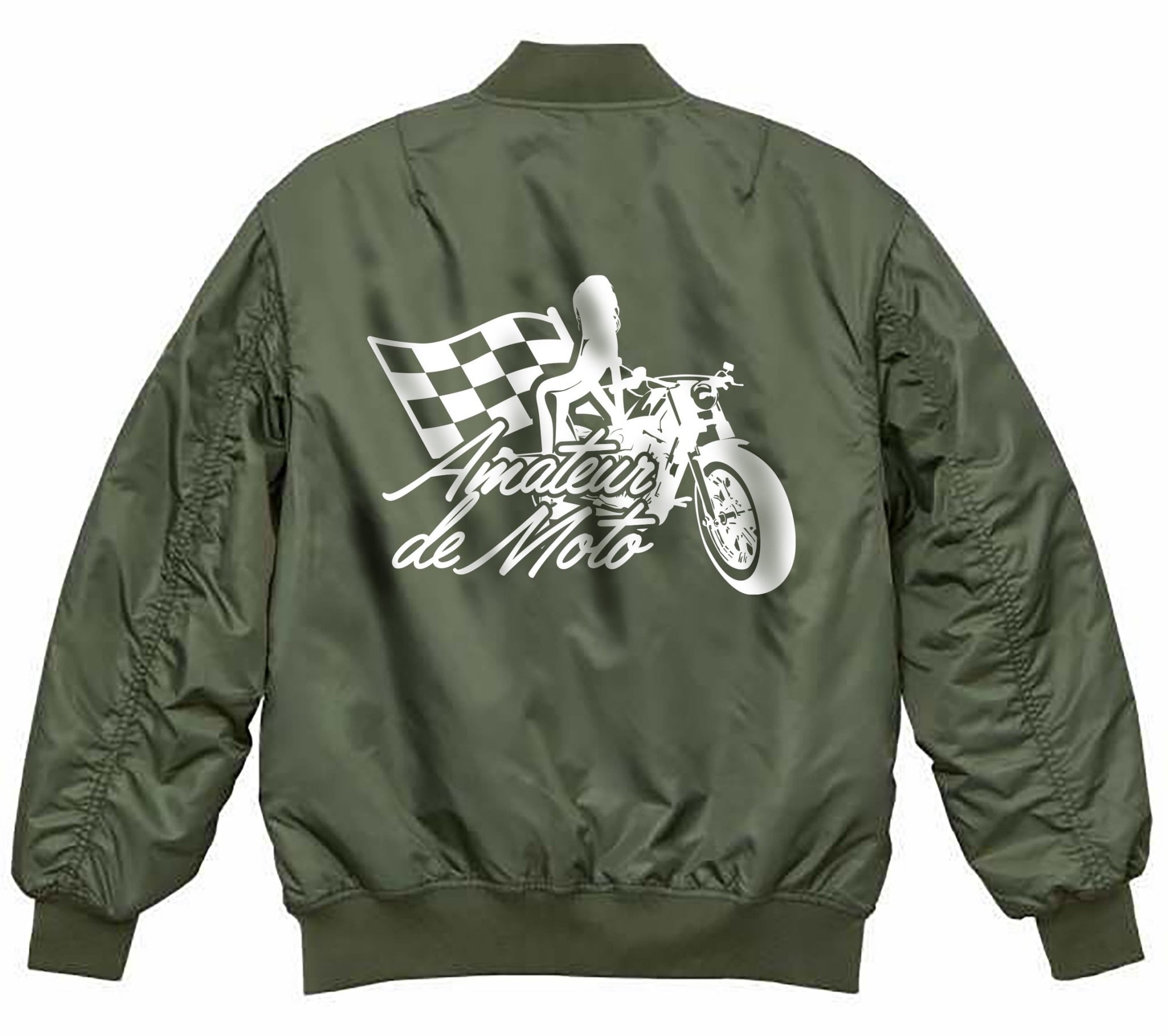 受注生産【Ademo】MA-1 ジャケット（中綿入り）カーキ ユニセックス