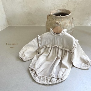 «sold out»«baby» La camel frill suit フリルロンパース