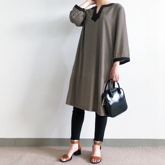 ステファン パイピングプリントワンピース Avant International