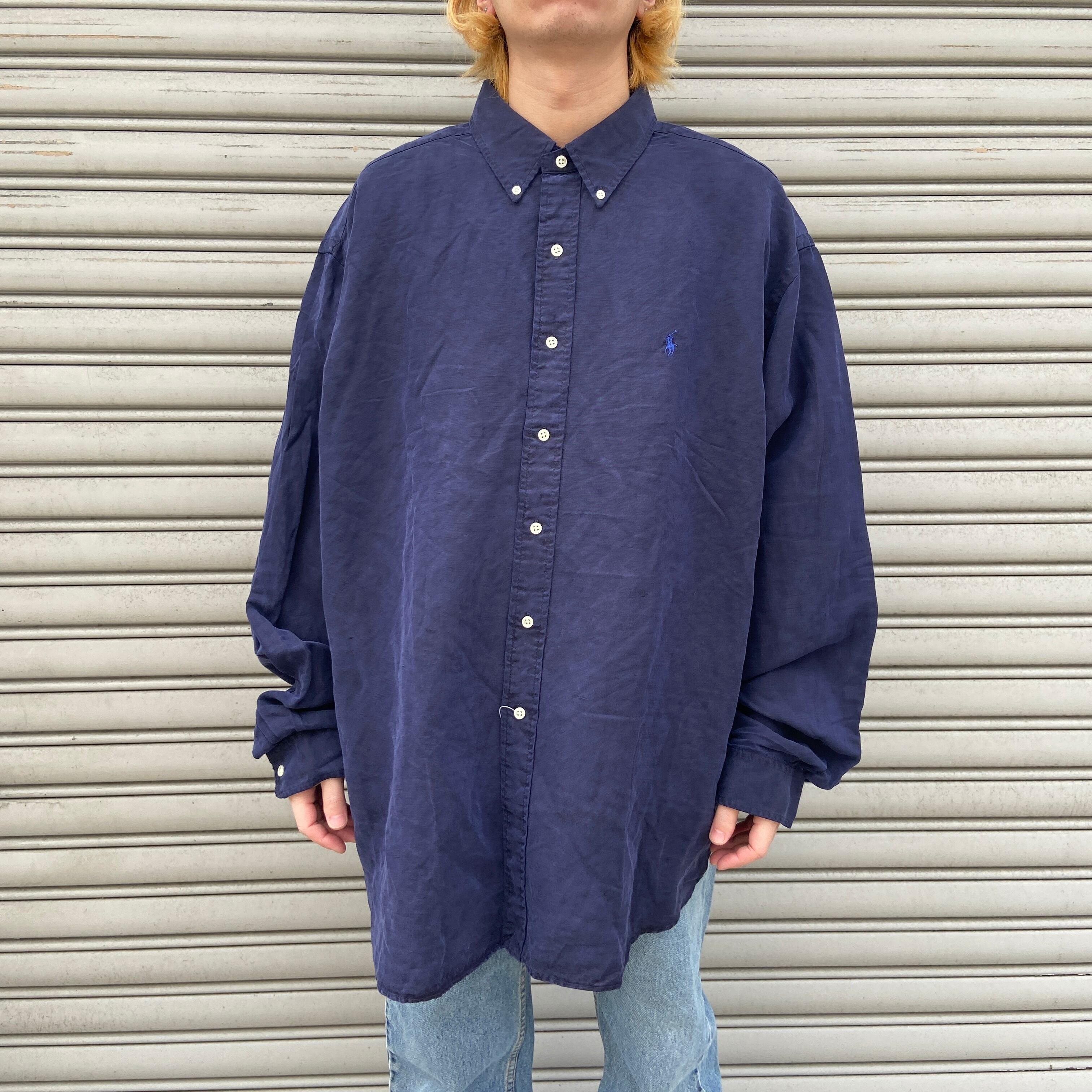 送料無料』新品未使用品 Ralph Lauren 90s ボタンダウンシャツ シルク