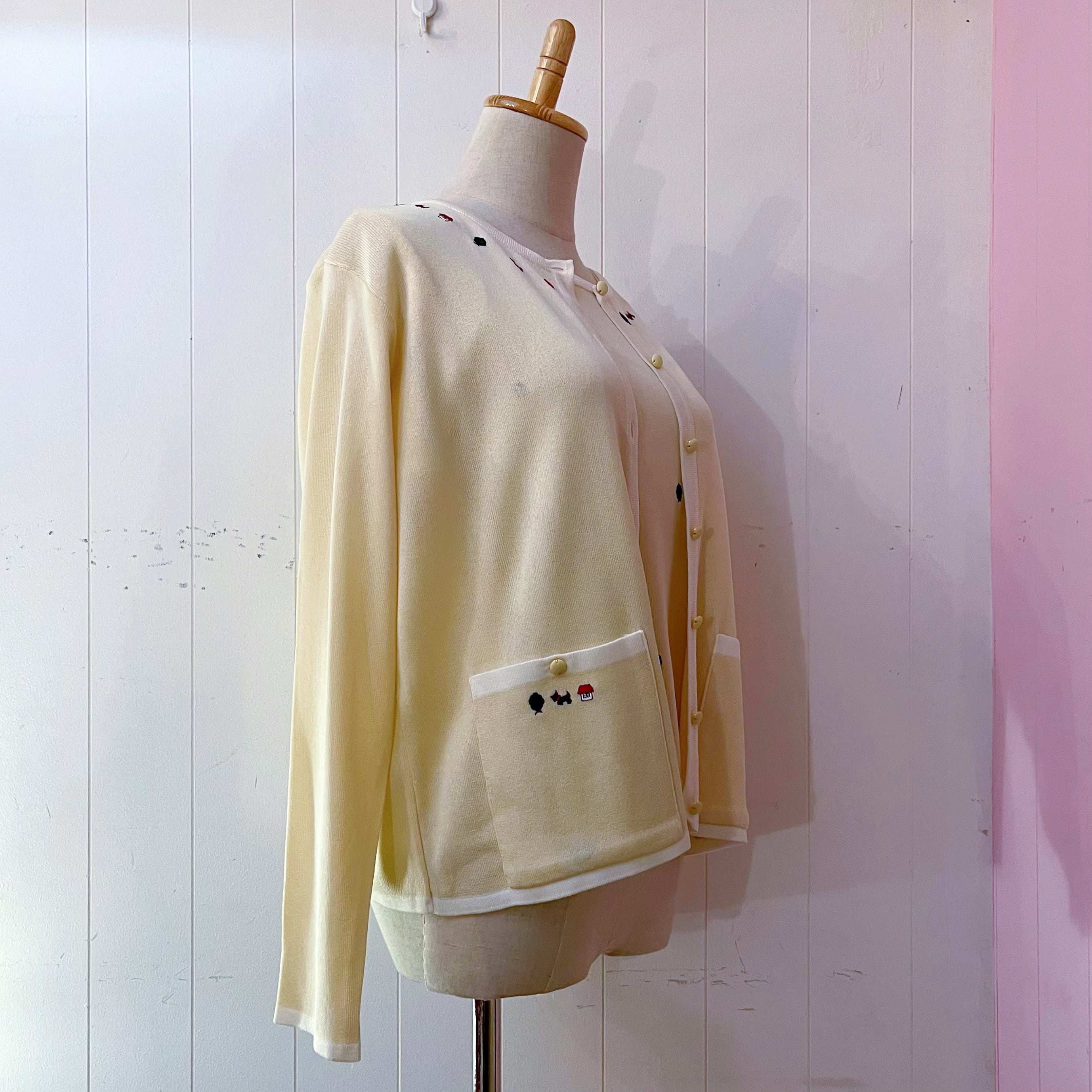 mini dog & house & treb ensemble knit