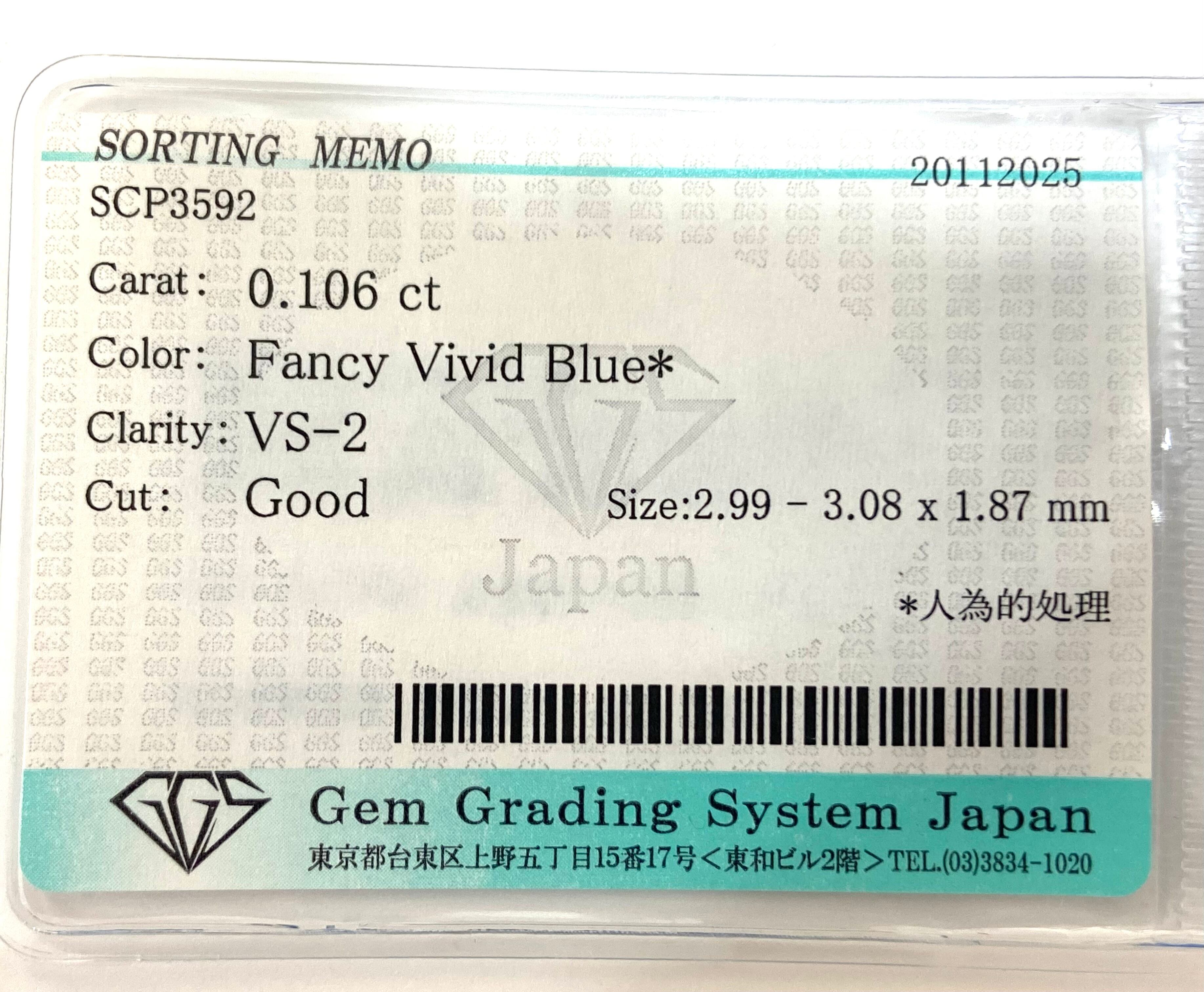 4.ブルーダイヤモンド（トリート）ソーティング付［No.M-8994