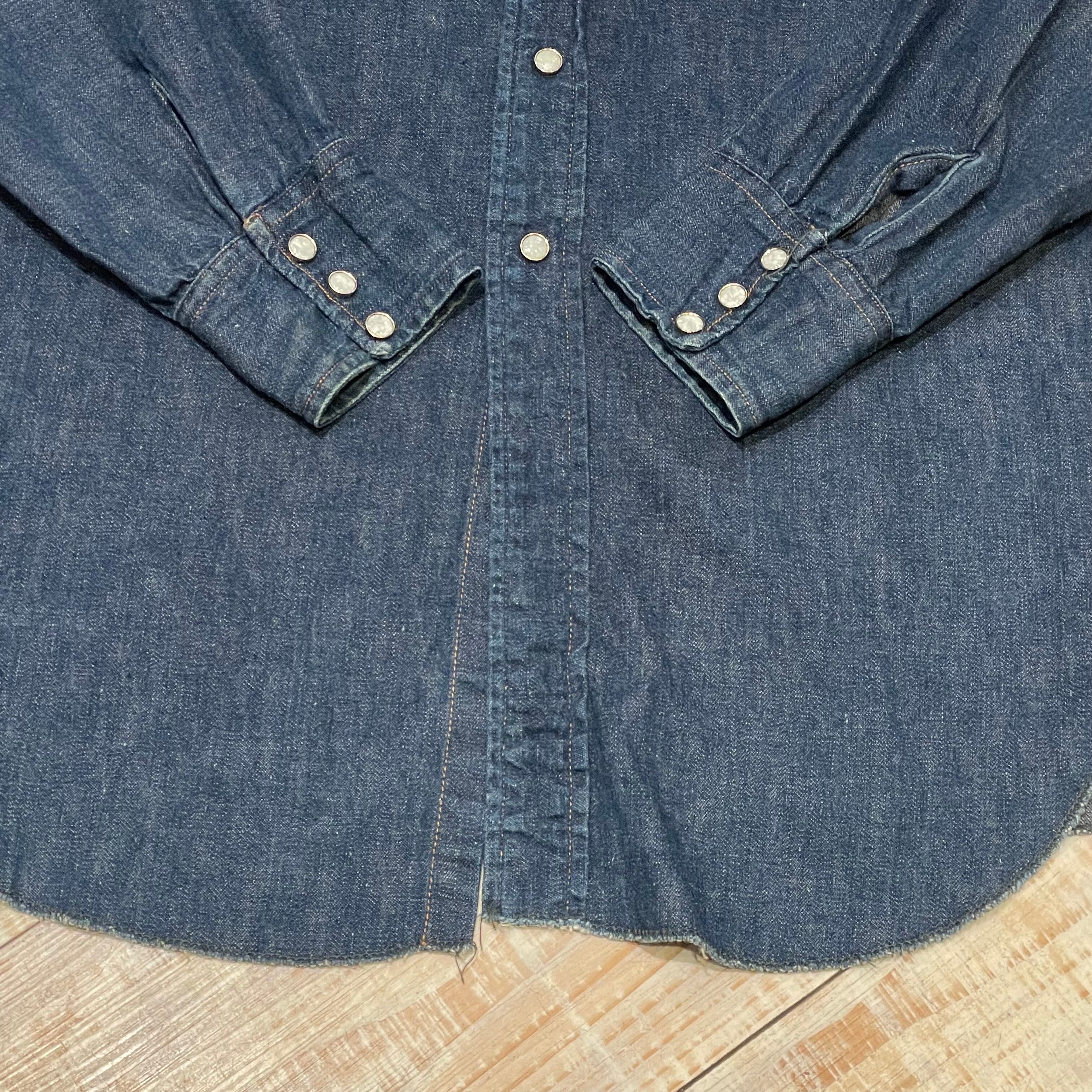 50年代 L位 LEVI'S Short Horn Denim Western Shirts リーバイス