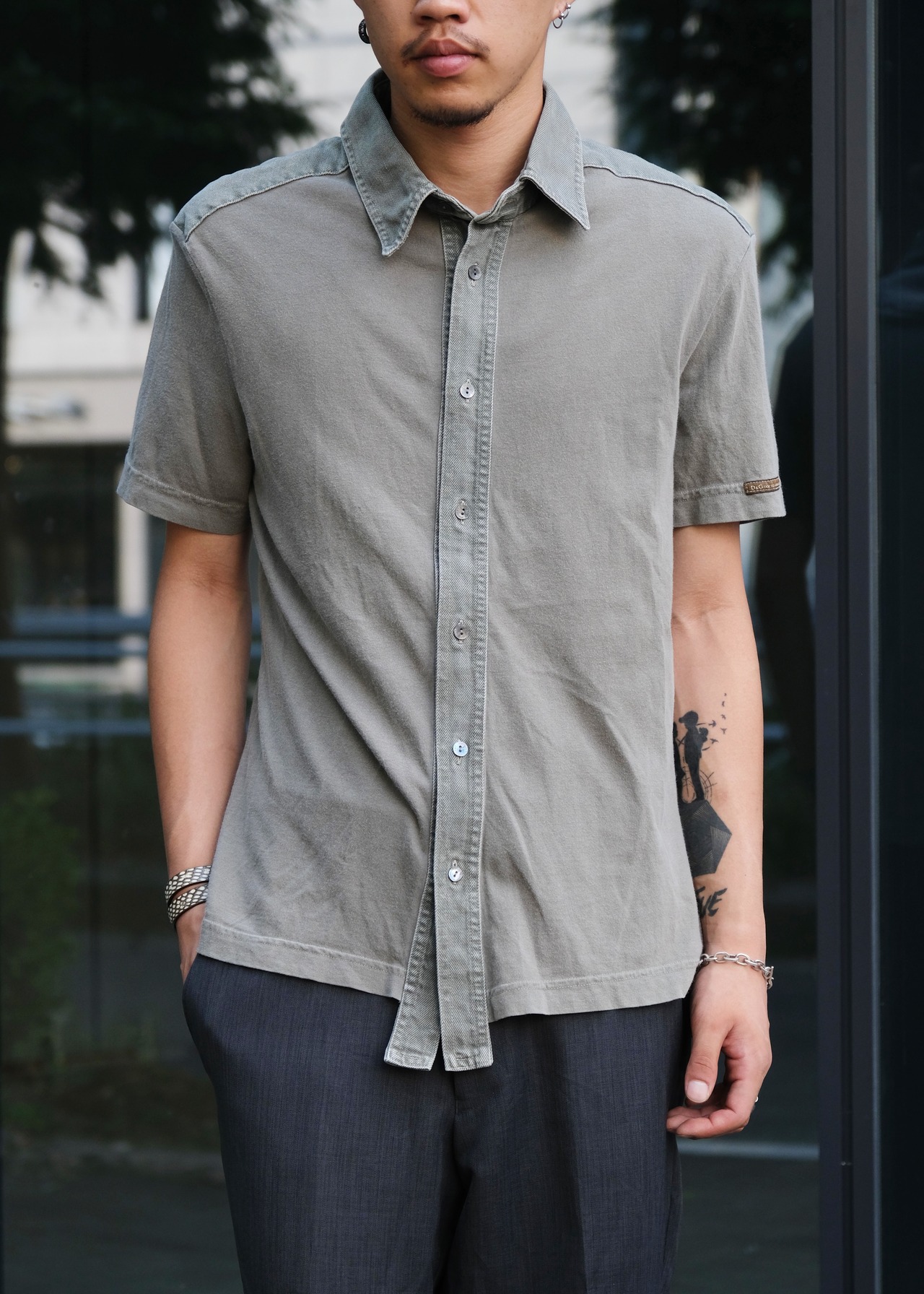 00’s D&G regular collar short sleeve shirt