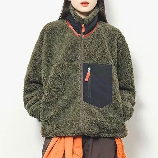 スタンドカラーフリースジャケット J0325