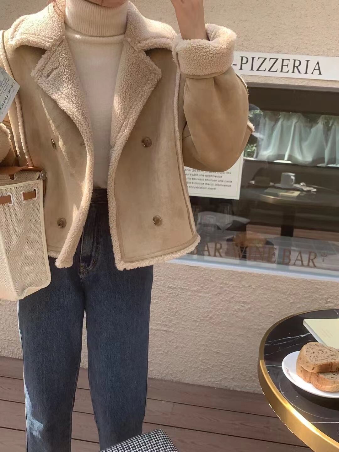 ムートンショートジャケット　AJ2205-803