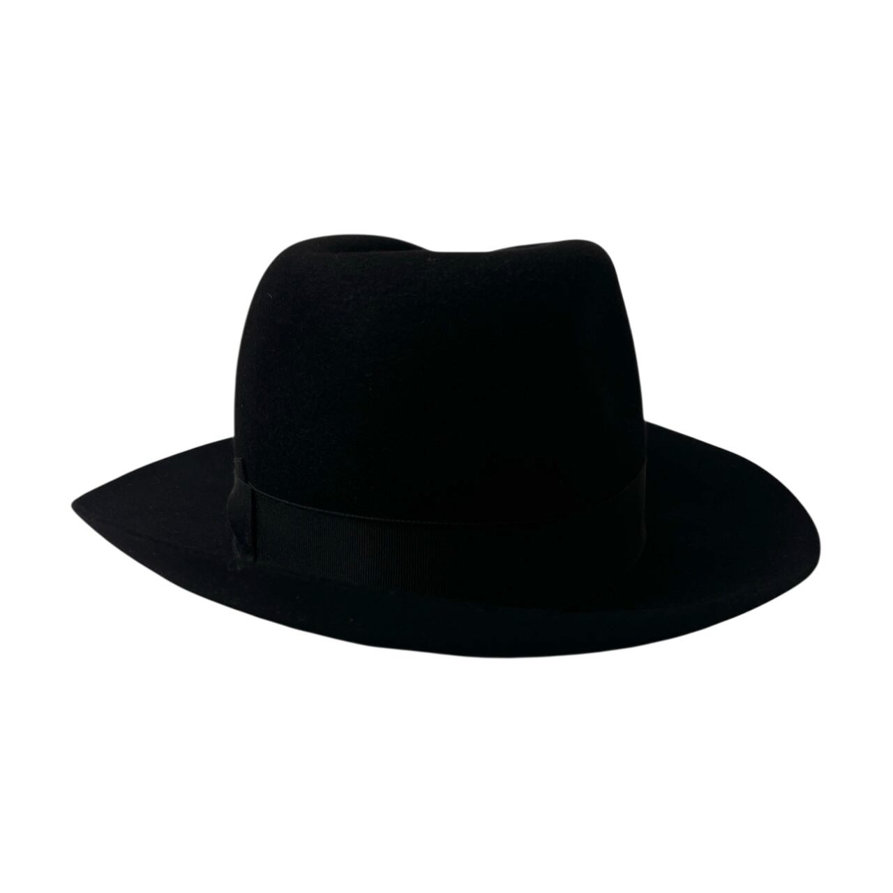 Borsalino ボルサリーノ 中折れ フェルト ハット 7 1/4 /6/59/帽子