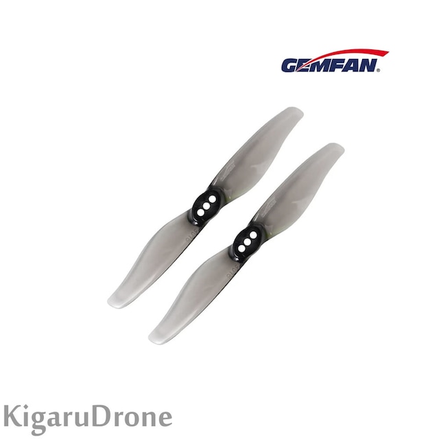 【Crux3純正】 Gemfan 3018-2-PC 1.5mm Toothpick Propellers　スペアパーツ 65mm 2ブレード 2ペア4枚 （クリアブラック）