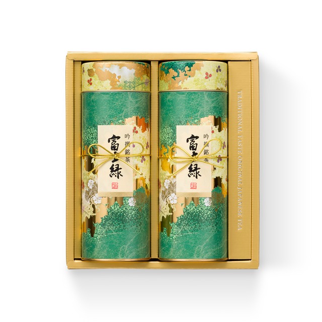ギフト茶缶【A-005】富士緑125g×2缶