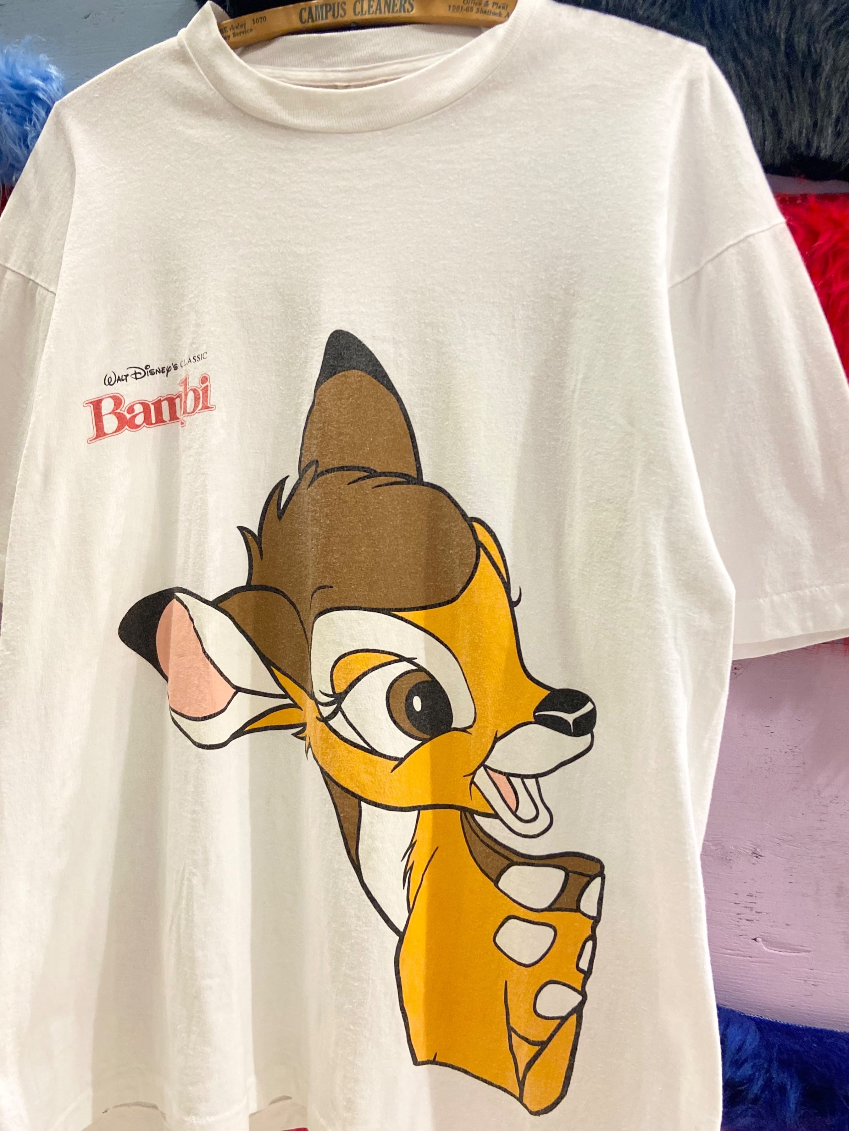 ディズ兄 90s DISNEY ディズニー Bambi バンビ 両面プリント Tシャツ