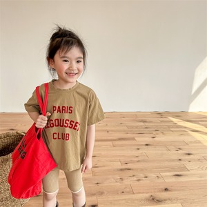 《取寄》 レタリングTシャツ （全２色） ADBB 韓国子供服 英字 アメカジ