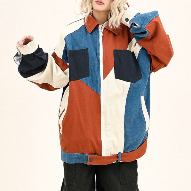 patchwork color jacket　パッチワークカラージャケット　J0652