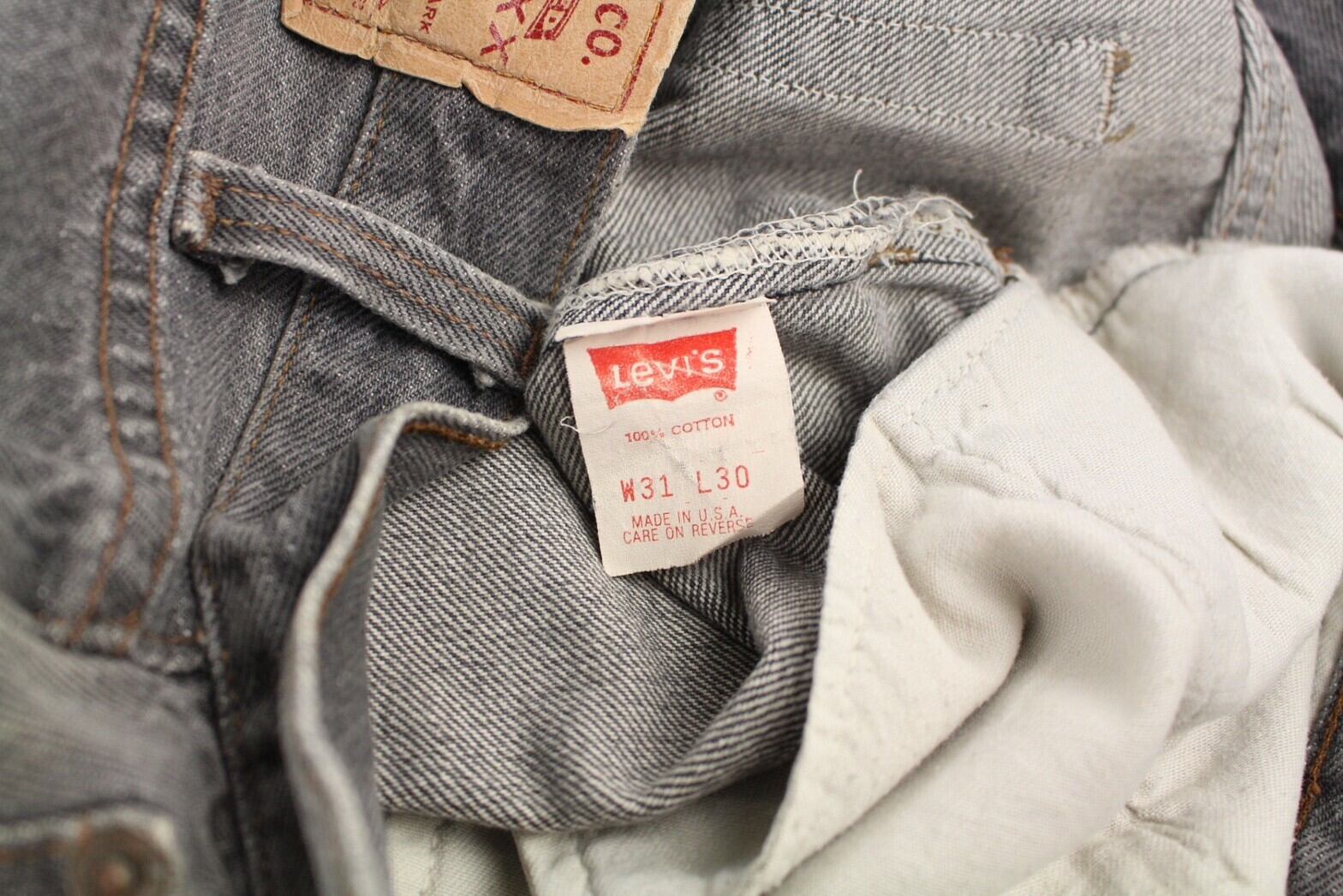 1990s vintage LEVI'S 501 先染めフェードブラックデニムパンツ 1990s vintage LEVI'S 501 先染めフェードブラックデニムパンツ