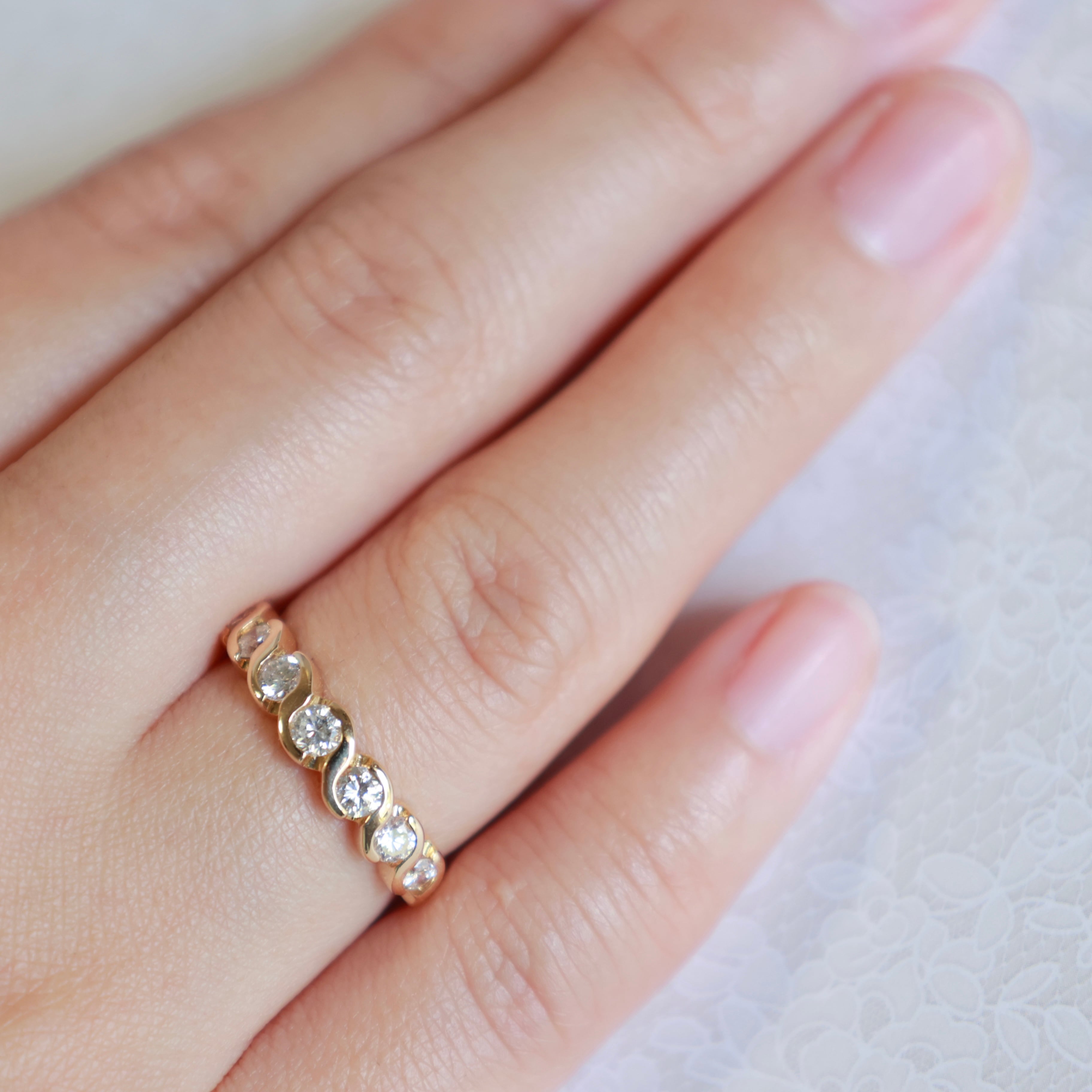 PT パヴェ ダイヤモンド リング 0.54CT-