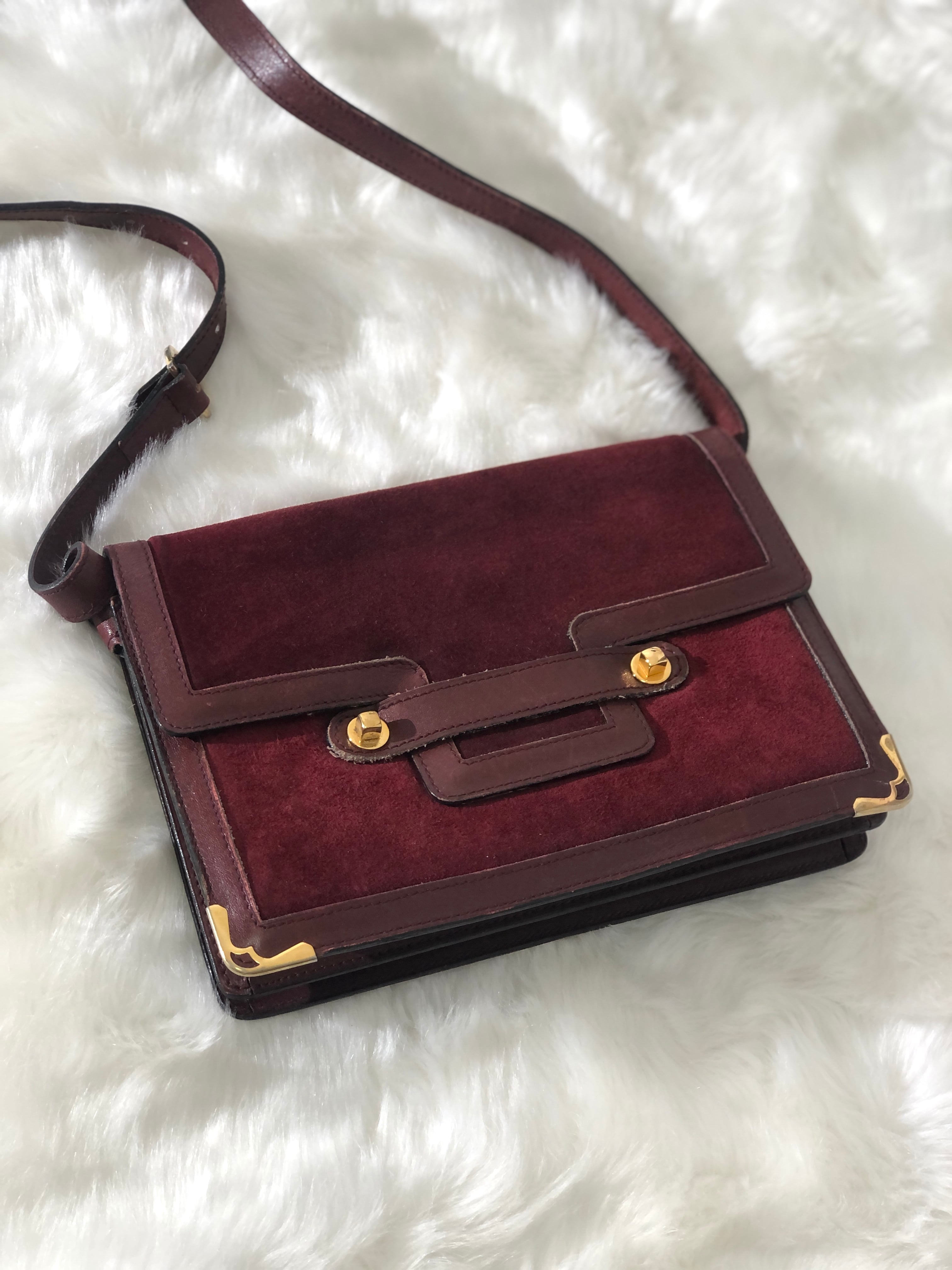 Cartier カルティエ マストライン リベットモチーフ スエード ショルダーバッグ ボルドー vintage　ヴィンテージ　オールド　cyi7gh  | VintageShop solo powered by BASE