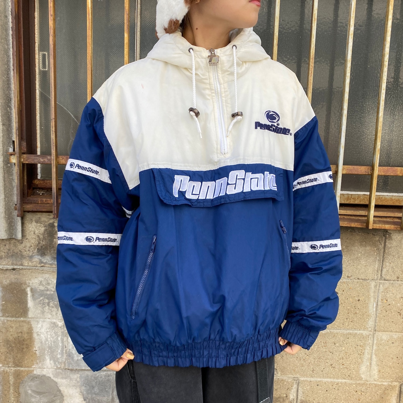 90年代 PENN STATE カレッジチーム 中綿 ナイロンジャケット メンズL 