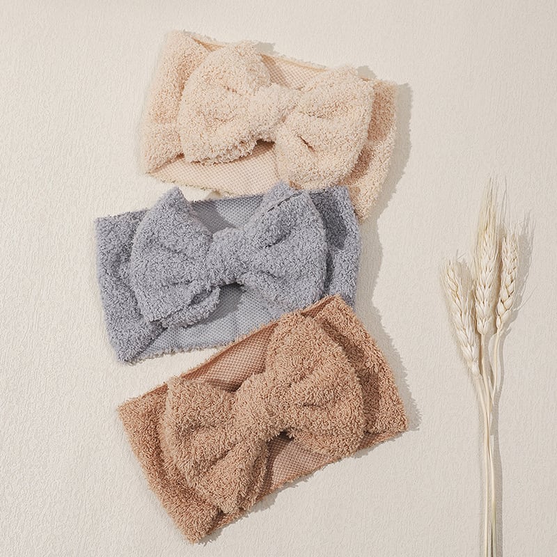 もこもこリボンヘアバンド