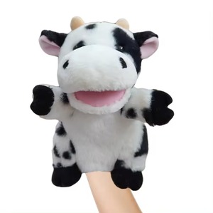 【在庫のみ】パペットマペット パペット ぬいぐるみ パペット人形 ハンドパペット 指人形 腹話術 人形 口が動く 牛 動物 生き物 農場 牧場 動物園 劇団 サバンナ 図鑑(うし)