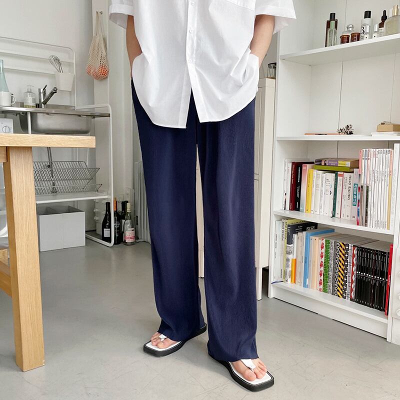 カジュアルパンツ メンズサマー シルクワイドパンツ ルーズストレートパンツ 韓国パンツ Mrcyc Ken Ryans