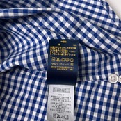 POLO GOLF RALPH LAUREN ポロゴルフ ラルフローレン ギンガムチェック 長袖シャツ 175/100 /ブルー ホワイト