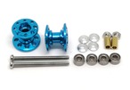 ＯＥＭ　12-13mm 2段　軽量段付きアルミベアリングローラ(アクアブルー)
