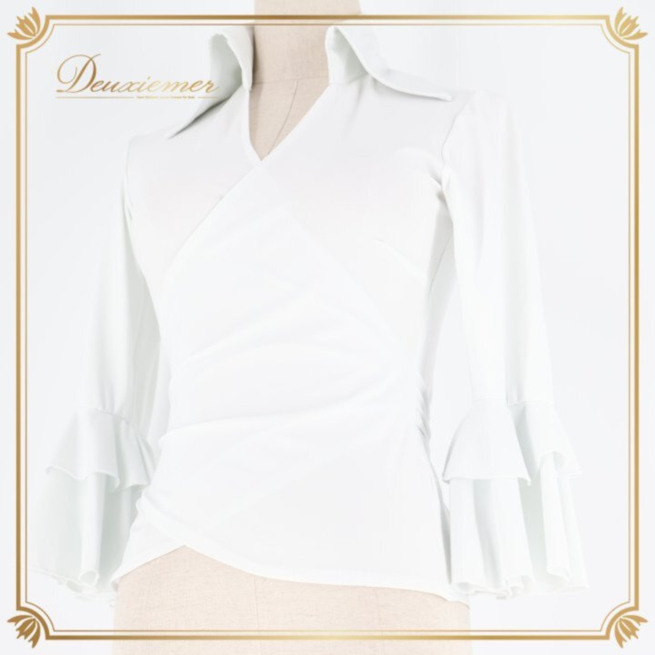 フラメンコ衣装 トップス ブラウス ホワイト系 白 無地 伸縮 ストレッチ リボン 襟付き レッスン 練習着 ダンス パーティ 発表会 フラメンコ 白系 レディース レッスン用 練習用 ダンス衣装 衣装 コスチューム 伸びる 舞台用 ストレッチ素材 薄手