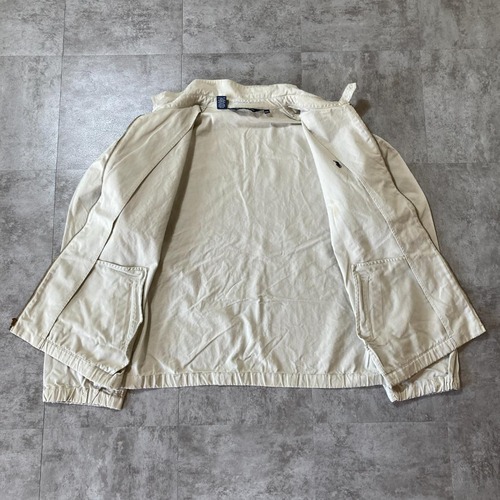 90-00s Polo by Ralph Lauren ホワイトホワイト スイングトップ 無地 ドミニカ共和国製 XXL jacket 詳細写真16