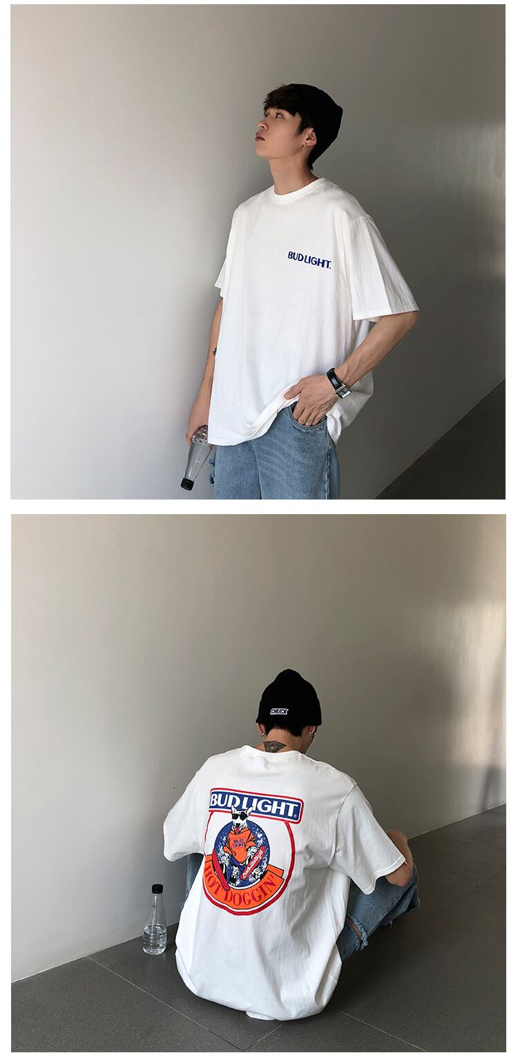 全2色 Tシャツ カットソー プリント カジュアル シンプル