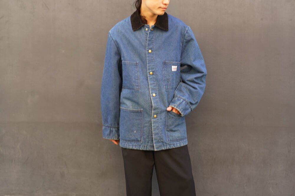 CARTERS] Coverall denim jacket with vintage blanket [1970s