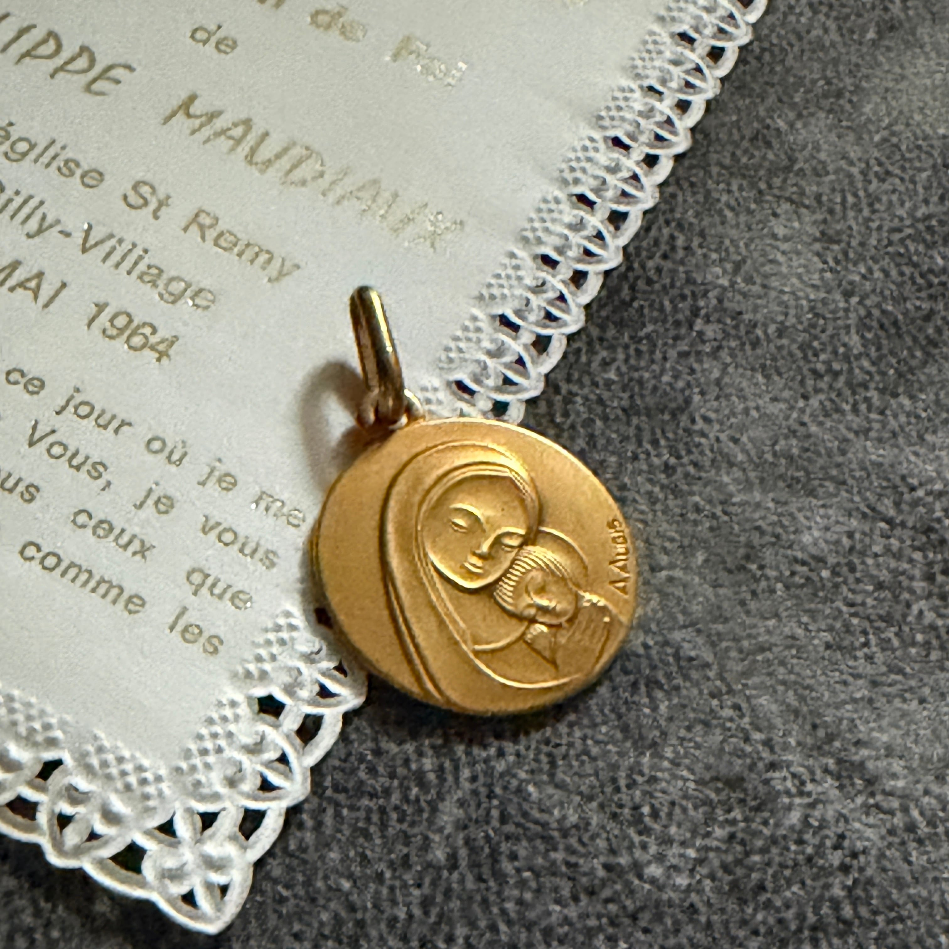 聖母子 | Antique medaille Mary