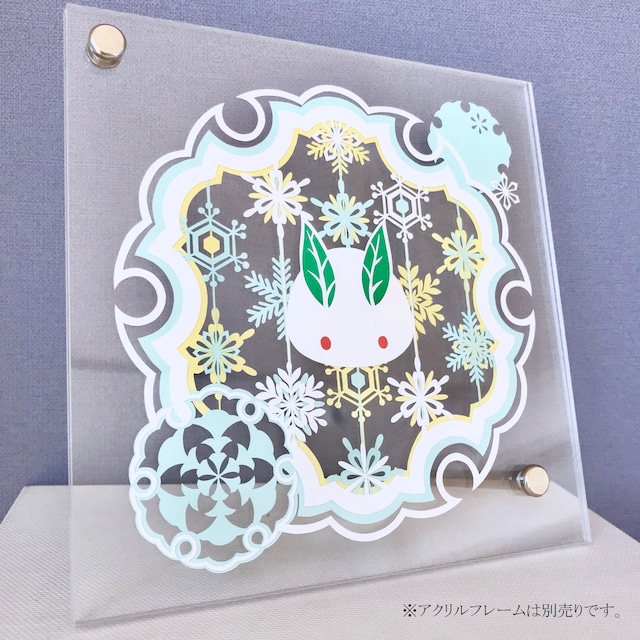 切り絵キット2018.02 「雪うさぎ」