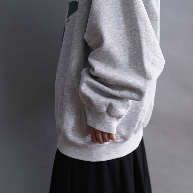 rose print l/s big sweat