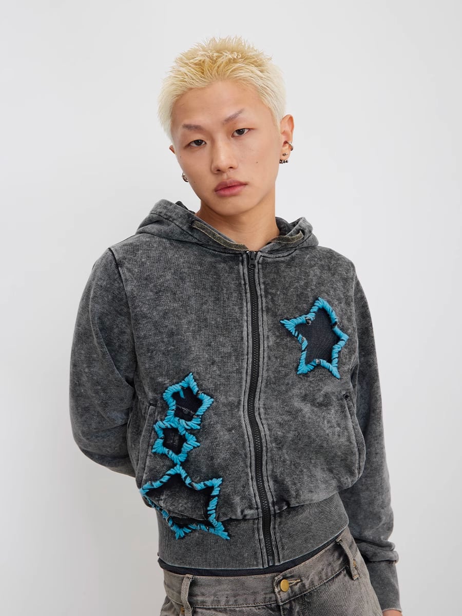 CONP 23AW Zip-Front Hooded Sweatshirt | ziyangchen CONP 23AW Zip-Front Hooded Sweatshirt | ziyangchen