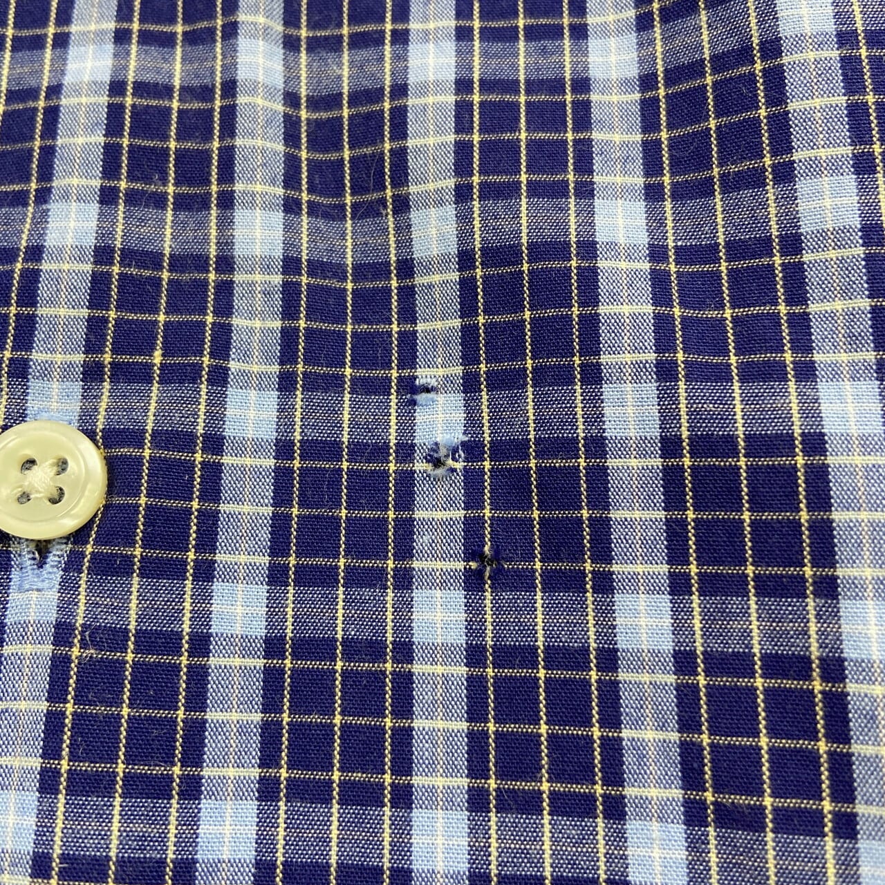 LAUREN Ralph Lauren ラルフローレン ロゴ刺繍 半袖チェックシャツ