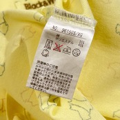 Black&White ブラック&ホワイト 総柄 ドッグ デザイン 鹿子 BD ボタンダウン 半袖 ポロシャツ LL/イエロー系 メンズ ゴルフ