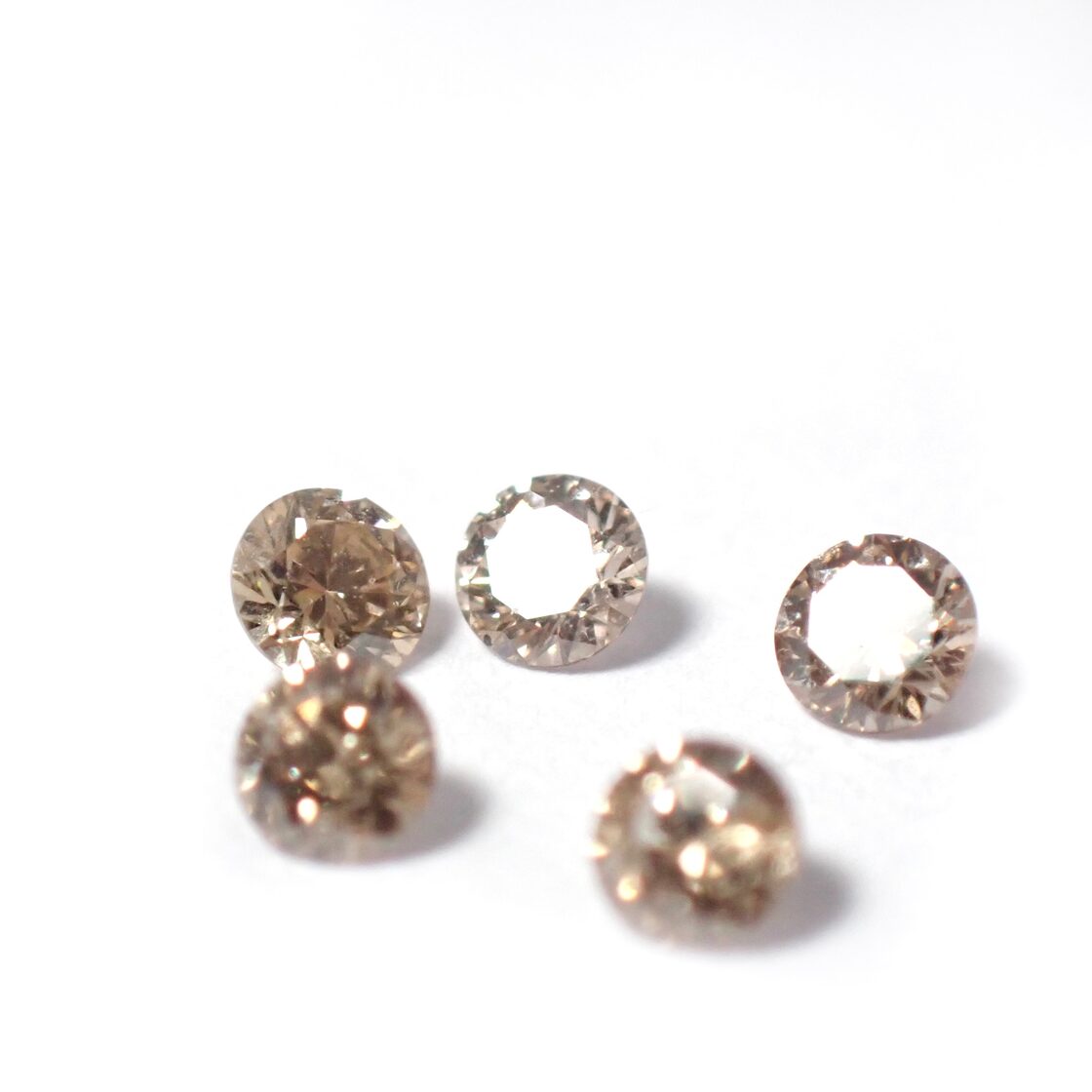 卸売価格】 0.195ct ファンシー ライト ブラウン 天然 ダイヤモンド 