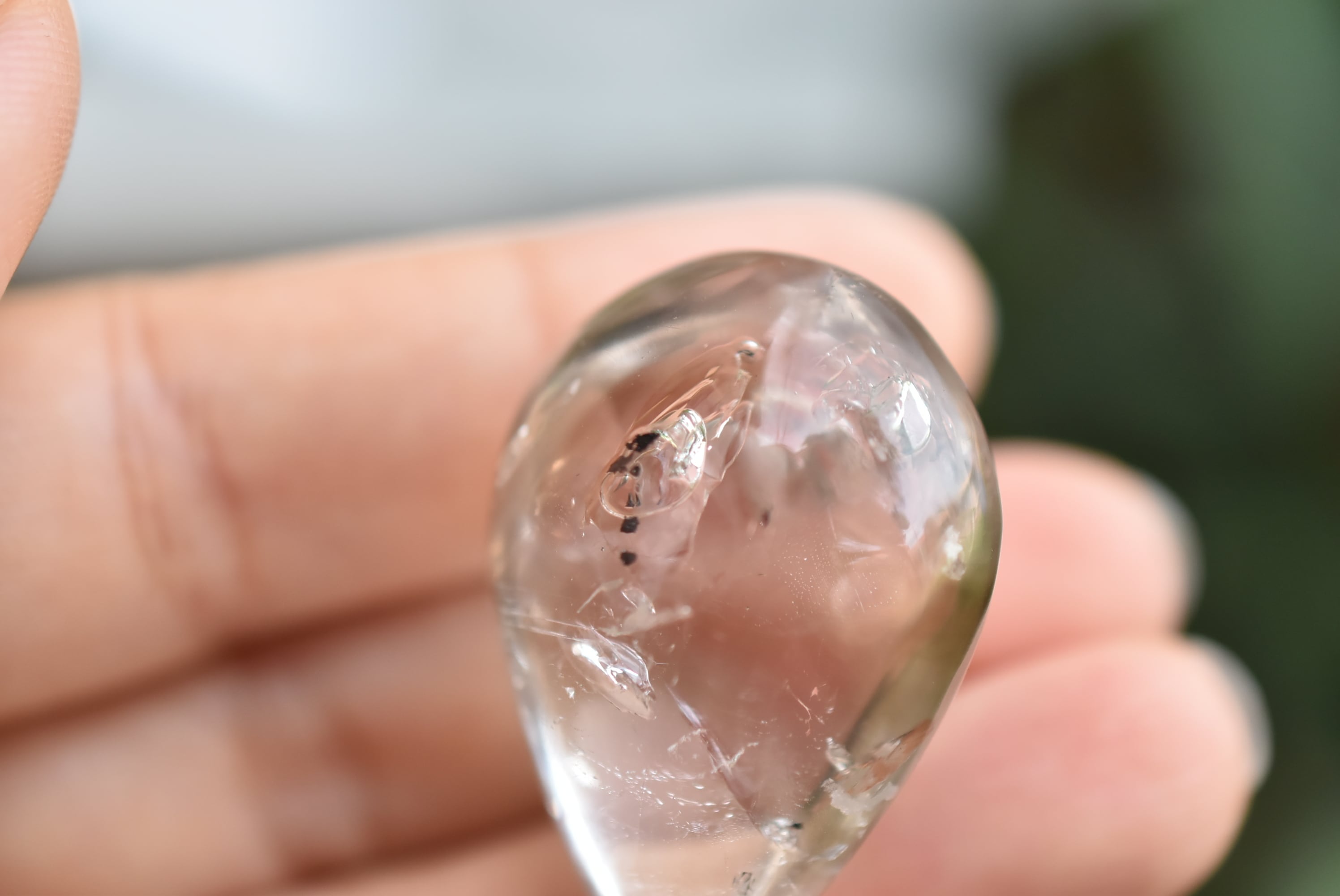 水が入った石 レア☆大きな気泡と水☆アメジストスーパーセブン☆水入り水晶 s1508