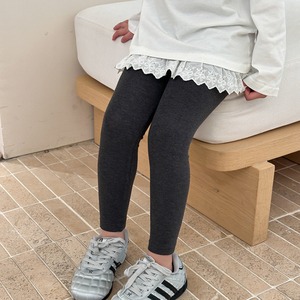 秋高密度編みウール混レギンス