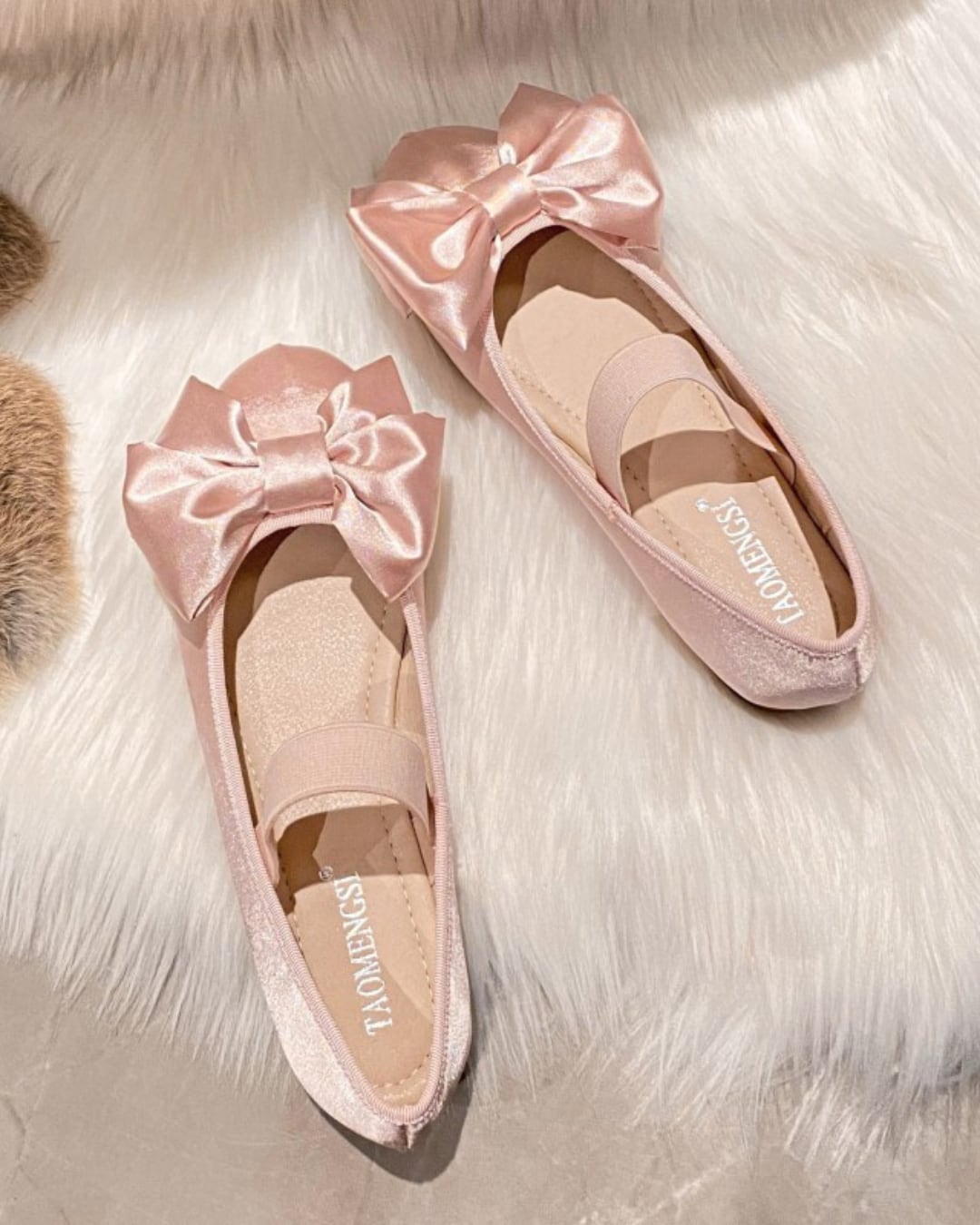 FickleBebe ＦＢサテンバレエシューズ ピンク セール】FBサテンバレエシューズ（バレエシューズ）｜FickleBebe