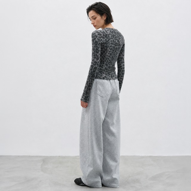 Leopard fitted cardigan A00256