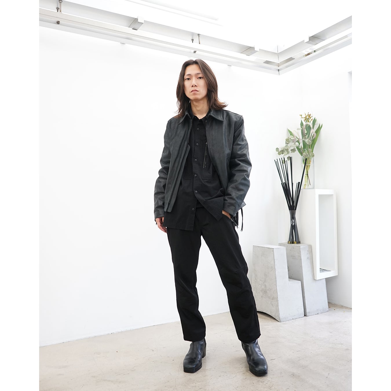 The Viridi-anne] (ザヴィリディアン) VI-3895-04 NYLON/WOOL TWILL