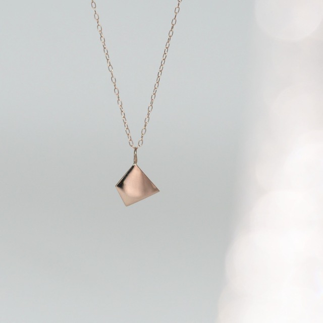 〈K10 pink gold〉Bit [small] necklace