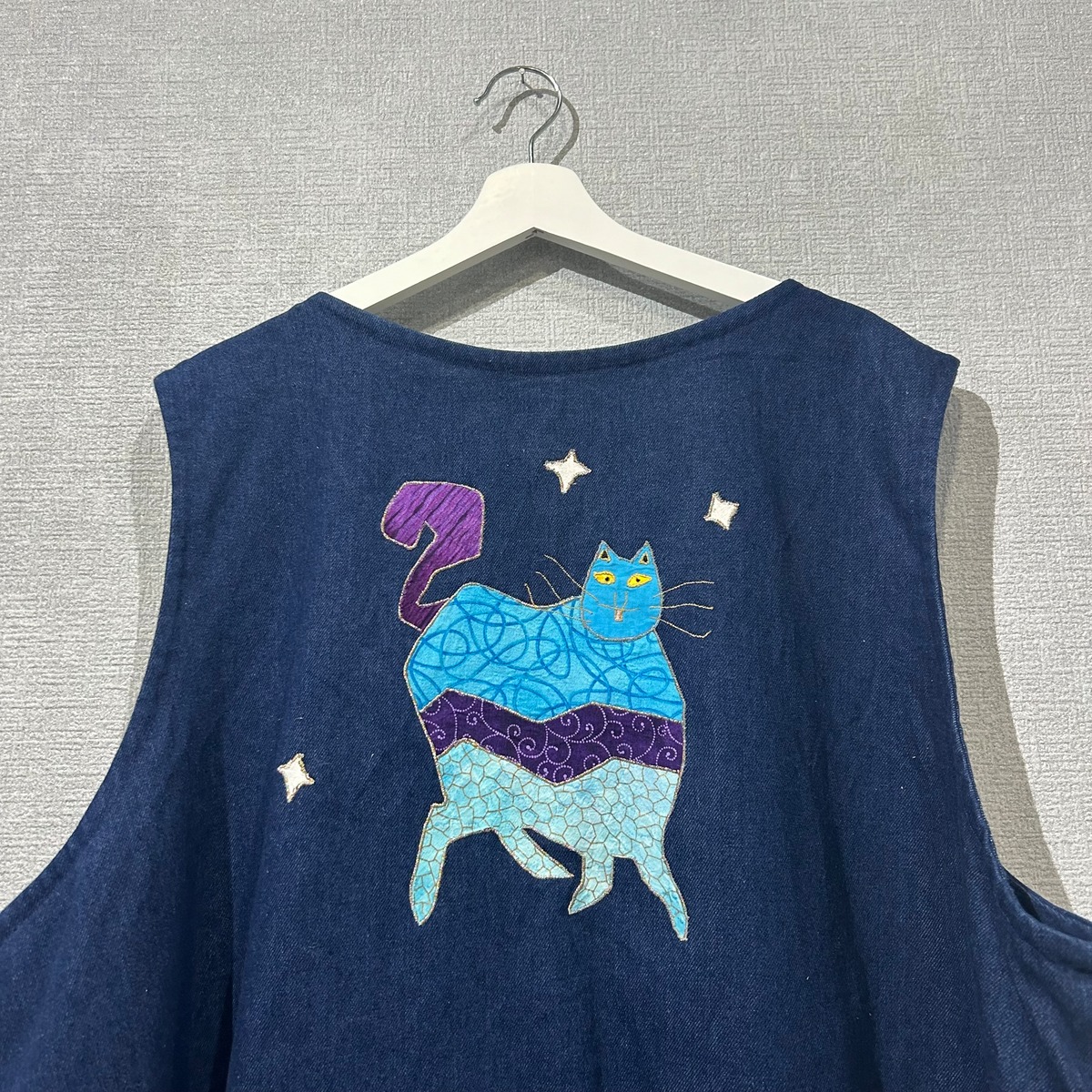 8090's CAT DENIM VEST 猫 デニム ベスト 24414 Float