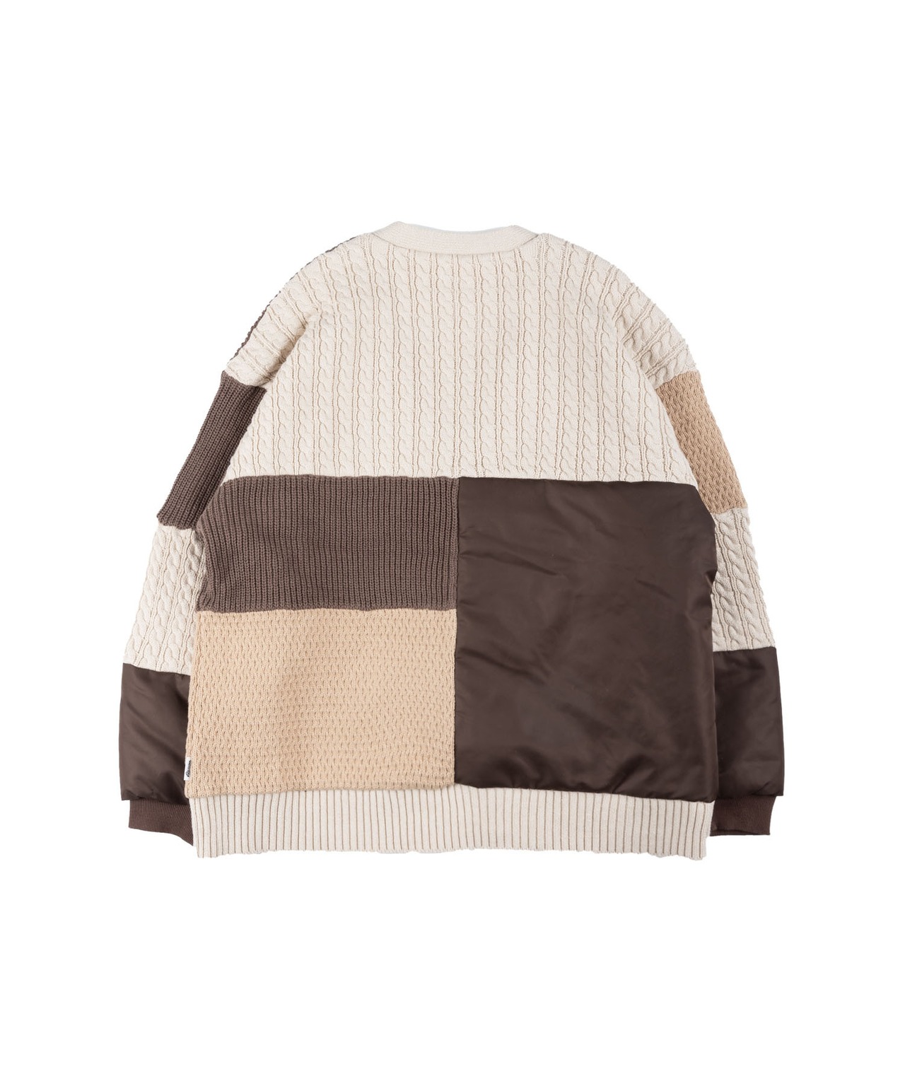 【#Re:room】PATCHWORK DESIGN KNIT CARDIGAN［REK127］