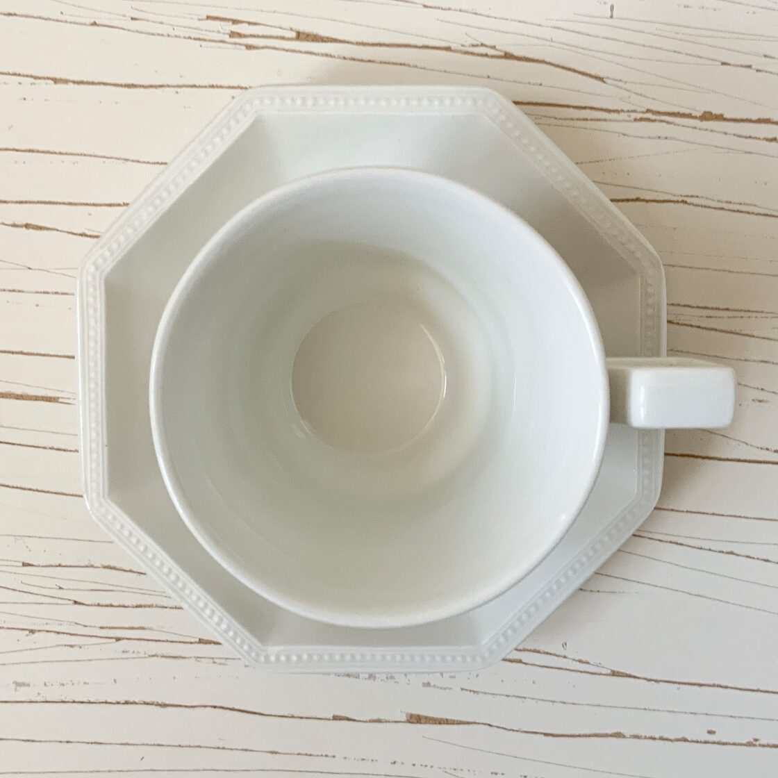 Johnson Brothers オクトゴナルカップ&ソーサー Heritage White | PAY ID
